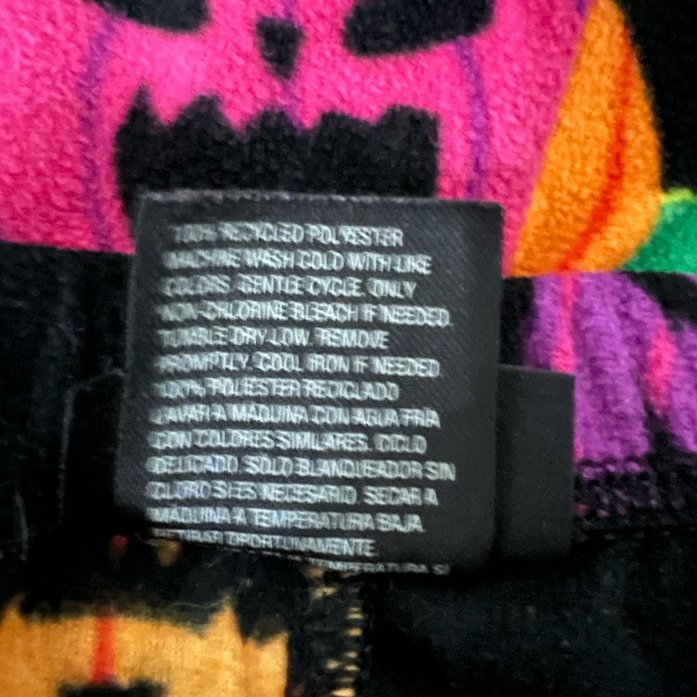 Bright Pumpkin Print Fuzzy Pajama Pants - Picture 5 of 5
